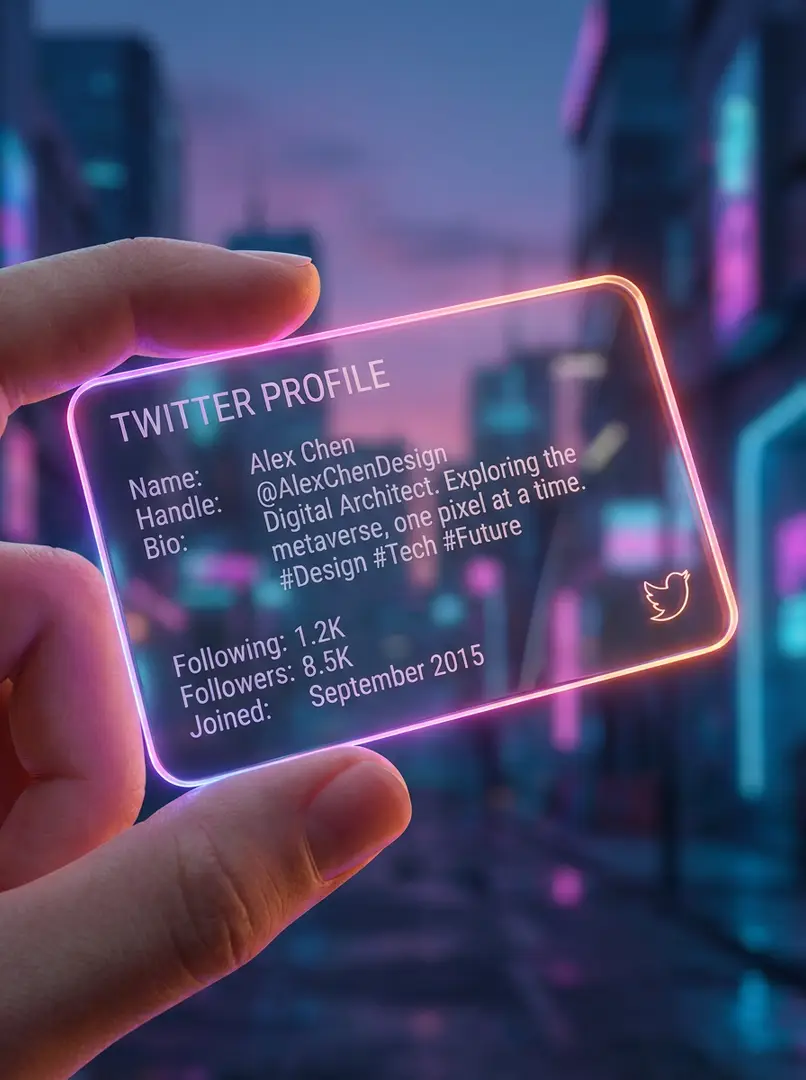 Futuristic glass card still